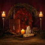 altar para rituales y hechizos
